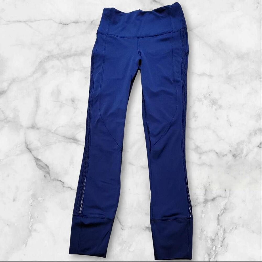 Lululemon Size 2 Hit It Tight Hero Blue Mesh 25"